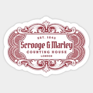Scrooge & Marley Counting House London - Est. 1843 Sticker